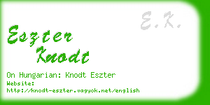 eszter knodt business card